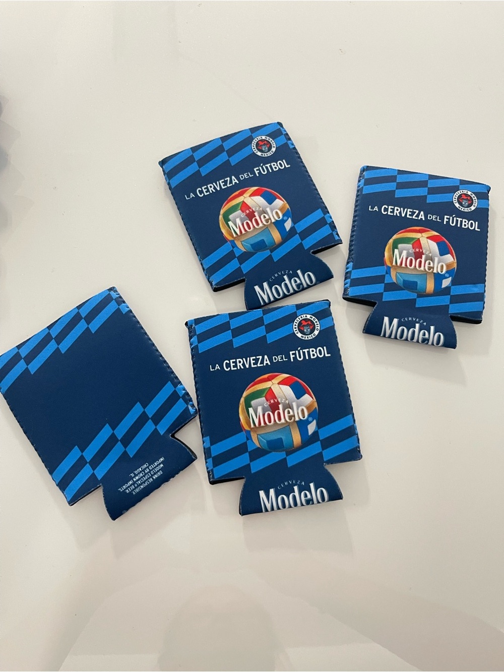 Modelo Blue Can Koozies